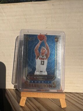 NBA Silver & Blue Holographic Rookie Art Card
